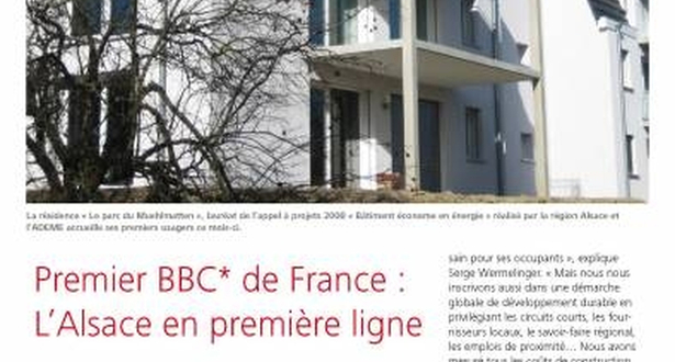 Premier BBC* de France : L’Alsace en première ligne