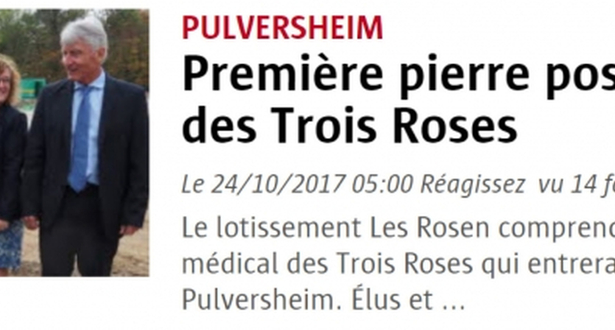 Pose de la première pierre à Pulversheim