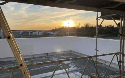 Coucher de soleil hivernal