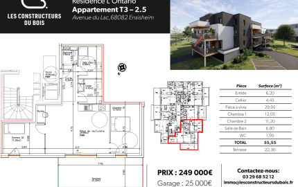 Plan du logement et surfaces