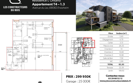 Plan du logement et surfaces